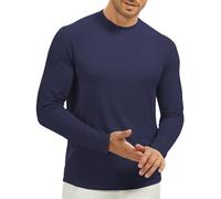 MEETWEE Herren Langarm T-Shirt, Herren Langarm Strickoberteile Feuchtigkeitsableitend Rundhalsshirts Komfort Casual Base Layer Tops