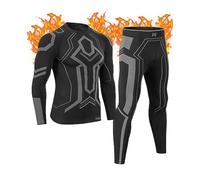 MEETWEE Herren Thermounterwäsche Set Herren Funktionswäsche Atmungsaktiv Skiunterwäsche Männer, Thermo Unterwäsche Thermounterhemd Thermounterhose Warme Winter