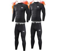 MEETYOO 2er Pack Thermounterwäsche Herren, Skiunterwäsche Herren & funktionsunterwäsche, Atmungsaktiv, Schweißregulierung, Ideal für Winter und Sport unterwäsche