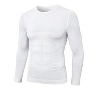 MEETYOO Shapewear Kompressionsshirt Herren Langarm Body Shaper Sportshirt Tight Unterwäsche Unterhemd Funktionsshirt Atmungsaktiv Fitness Bodybuilding Männer Top