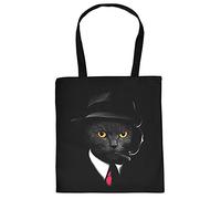 Mega Coole Tragetasche für Katzenbesitzer Stofftasche Agent Cat Katze Cat Geschenkidee Geschenk Baumwolltasche Katzenfreunde
