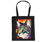 Mega Coole Tragetasche für Katzenbesitzer Stofftasche Curiosity Cat Katze Cat Geschenkidee Geschenk Baumwolltasche Katzenfreunde