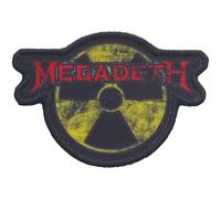 Megadeth Aufnäher mit Gefahrenlogo zum Aufbügeln, Rot/Schwarz/Gelb, Einheitsgröße