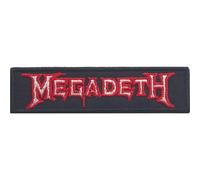 Megadeth - Logo - Aufnäher zum Aufbügeln Outline (Einheitsgröße) (Schwarz/Rot)