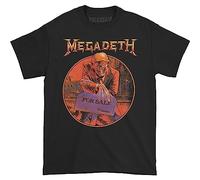 Megadeth T Shirt Peace Sells Track List Band Logo offiziell Herren Schwarz XL