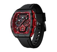 MEGALITH Herrenuhr Groß Militär Sportlich Chronographen Armbanduhr Herren Schwarz Rubber Wasserdicht Analog Quarz Uhr Herren Lässig Designer Uhren fur Männer Datum Leuchtend Geschenke für Männer