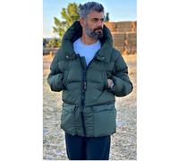 Megaman Jeans HJ-8050 Herren Oversize Jacke Winterjacke Steppjacke Sportjacke Kapuze Premium L Navygrün