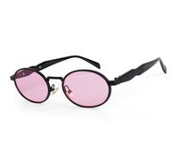 MEGAVOW Retro Sonnenbrille Damen Herren, Oval Sonnenbrille Damen Mode Metallrahmen Steampunk Brille UV400 Schutz Kleine Sonnenbrillen