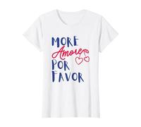 Mehr Amor por Favor Mehr Amore per favore T-Shirt, Damen, Weiß, L