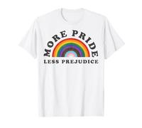 Mehr Stolz Weniger Vorurteil LGBT Gay Pride Rainbow Trans Ally T-Shirt
