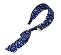 Mehrfarbige Band Kopfbedeckung für Damen, Perlen, französischer Stil, Buchstaben Design, bequem, breiter Kopfschmuck, Requisiten, Band Haarreifen