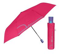 Mehrfarbiger Regenschirm Automatik für Frauen mit Punkten - Taschenschirm Taschenregenschirm Kompakt Mini Leicht Winddicht - Regen Schirm Klein Reisen - Durchmesser 96 cm (Himbeerrot)