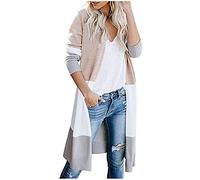 Mehrfarbiger Strickpullover für Damen mit gestreifter Strickjacke Rollkragenpulli Damen