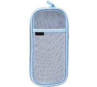 Mehrfarbiges Federmäppchen aus Netzgewebe für Reisen, Büro und Uni, kompakte Größe, vielseitig einsetzbar, transparentes Design, robuste