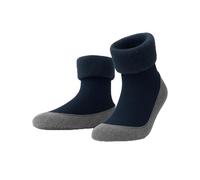mehrstrumpf x Apollo Hausschuhe & Socken aus Wollmischung mit rutschfester Filzsohle - Dunkelblau - 43/44 - 1 Paar