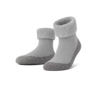 mehrstrumpf x Apollo Hausschuhe & Socken aus Wollmischung mit rutschfester Filzsohle - Hellgrau - 43/44 - 1 Paar