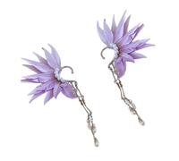 Mehrzweck-Quasten-Ohrringe aus Legierung, mit Nieten, auffälliges Design, eleganter Clip für Modeliebhaber