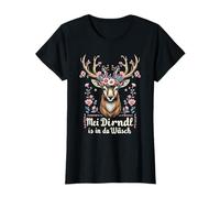 MEI Dirndl is in da Wäsch Rosen Blumen Trachten Dirndl T-Shirt