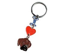 MeiAOBest Hunde-Schlüsselanhänger, "I Love Dog", Metall-Haustier-ID-Tags, Schlüsselanhänger, Schlüsselanhänger, Hunde-Liebhaber, Schlüsselanhänger, Geschenk, Boxer