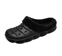 Meidiastra Damen Clogs Gefüttert Damen Herren Winter Hausschuhe Wasserdicht rutschfeste Warme Pantoffeln Plüsch Pantoletten Gartenschuh Clog EU36-45