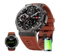 MEIION Aegis XS GPS-Sportuhr/Rund Robuste Militär Smartwatch 48mm, 27 Tage Akku, GPS, Offline-Karten, 100m wasserdicht, 170 Fitness/Sport Modi, KI, Sprachsteuerung, kompatibel mit Android und iPhone