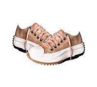 MEIION lunevio Leder Plateau Sneakers Frühling Damen Leinwand Schuhe - Niedrige Gang, Dicker Boden, Viskose, Flacher Absatz