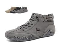 MEIION mivoxa Ludwig Deck orthopädische Premium Barfuß-Lederschuhe Italienische Wildleder Stiefel - Ultra-Bequeme und rutschfeste Barfußschuhe für optimalen Komfort und Stil