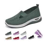 MEIION sadaro Ortho Fit Orthopädischer Slip-On für Damen Sneaker Leicht Schuhe ohne Schnürung, Bequeme Handsfree Slip On Walkingschuhe, Atmungsaktive Turnschuhe mit Erhöhter Dämpfung