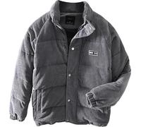 MEIION Tom Harding Cord Pufferjacke Herren Cordjacke - Warme gefütterte Retro-Winterjacke mit Stehkragen, modische Freizeitjacke für den Übergang