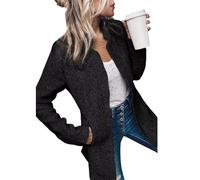 MEIION wolff Coatly - Stylische Tweedjacke für die Übergangszeit Eleganter melierter Damenblazer mit offener Vorderseite - Schmal geschnittener Blazer, perfektes Herbst- und Winter-Essential