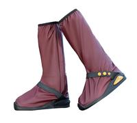 MEIJMJIA YMTECH Wasserdichte Schuhüberzieher, Rutschfeste & Wiederverwendbare Überschuhe mit Verdickter Sohle für Regen, Wandern & Gartenarbeit (Rot, 46-47 EU)