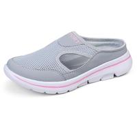 Meik Mangni Hausschuhe Damen Herren Clogs Leichte Grau Pink Gr.41 EU