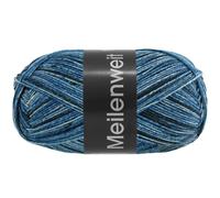 Lana Grosa MEILENWEIT 100 g Denim Mix zeitlose 4-fach Herren-Sockenwolle 420 m, Farbe:4612 - Graublau/Jeans/Dunkelgrau/Anthrazit