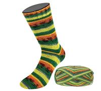 MEILENWEIT 100g Merino Extrafine Alto 2522 - Flaschen-/Lindgrün/Dunkelgrau/Gelb/Helloliv/Camel/Nougat