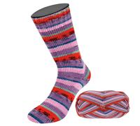 MEILENWEIT 100g Merino Extrafine Alto 2526 - Pflaume/Zwetschge/Rot/Dunkelrot/Minttürkis/Rosa/Petrol