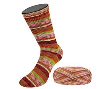 MEILENWEIT 100g Merino Extrafine Alto 2528 - Beere/Ecru/Nougat/Rosa/Grau/Hellgrün/Rot