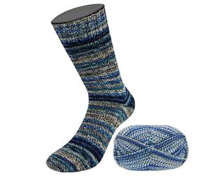 MEILENWEIT 100g Merino Extrafine Denim Mix 2608 - Schwarz/Blau/Türkis