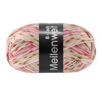 MEILENWEIT 8-fach 150g Print 9962 - Creme/Rost/Hellgrün/Rosa/Nelke