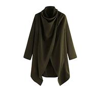 Meilily Herren Mantel Herbst Winter Kapuzenpullover Umschlagtuch Lose Männer Umhang Poncho Einfarbig Unregelmäßige Trenchcoat Pullover Sweatshirts Langarm Cape Hipster Outwear Warm Jacke