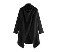 Meilily Herren Mantel Herbst Winter Kapuzenpullover Umschlagtuch Lose Männer Umhang Poncho Einfarbig Unregelmäßige Trenchcoat Pullover Sweatshirts Langarm Cape Hipster Outwear Warm Jacke