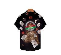 MeiLiSis Hawaiihemden Für Herren - Sommer Ace of Spades Strand Urlaub Stil Strickjacke 3D-Druck Lässig Revers Persönlichkeit Trend Kurzarm Streetwear Punk KleidungWie GezeigtL