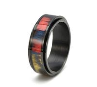MeiLiSis Herren-Schmuckringe - Modischer Drehbarer Epoxid-Holzmaserungsring, All-Match-Temperament-Studenten-Paarring-Zubehör Für Herren Als Geburtstagsgeschenk, Schwarz, 9