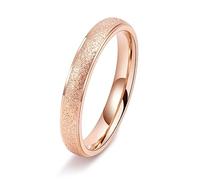 MeiLiSis Schmuckringe Für Unisex - Modischer Japanischer Koreanischer Mattierter Ring, Einfache Schmale Version Für Herren Und Damen, Paar, Student, Schwanzring, Schmuckzubehör, Roségold, 8