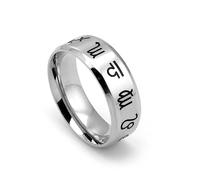 MeiLiSis Schmuckringe Für Unisex - Trendiger Sternzeichen-Buchstaben-Persönlichkeitsring, Herren- Und Damenmode-Ring-Zubehör, Verlobungsring, Versprechensring, Silber, 11