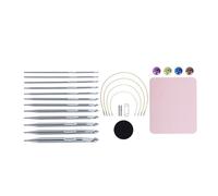 MEILVMEIJI Tunesische Häkelnadeln mit Kabel, tunesische afghanische Stricknadeln, 3,0 mm - 10 mm, austauschbar, 12 Stück