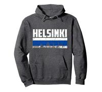 Mein Helsinki Skyline Heimat Stadt Souvenir Pullover Hoodie, Unisex für Erwachsene, Anthrazit Meliert, XL