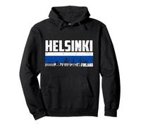 Mein Helsinki Skyline Heimat Stadt Souvenir Pullover Hoodie, Unisex für Erwachsene, Schwarz, XL