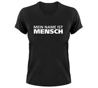 Mein Name ist Mensch T-Shirt, M, Ladies schwarz