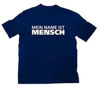 Mein Name ist Mensch T-Shirt, M, Navy