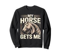 Mein Pferd Holt Mich Pferdeliebhaber Reiter Sweatshirt